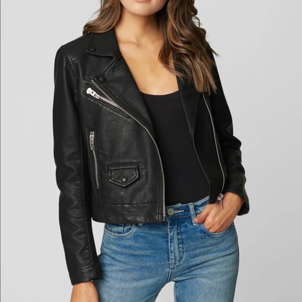 Blank NYC - Black Leather Jacket (Size XS)